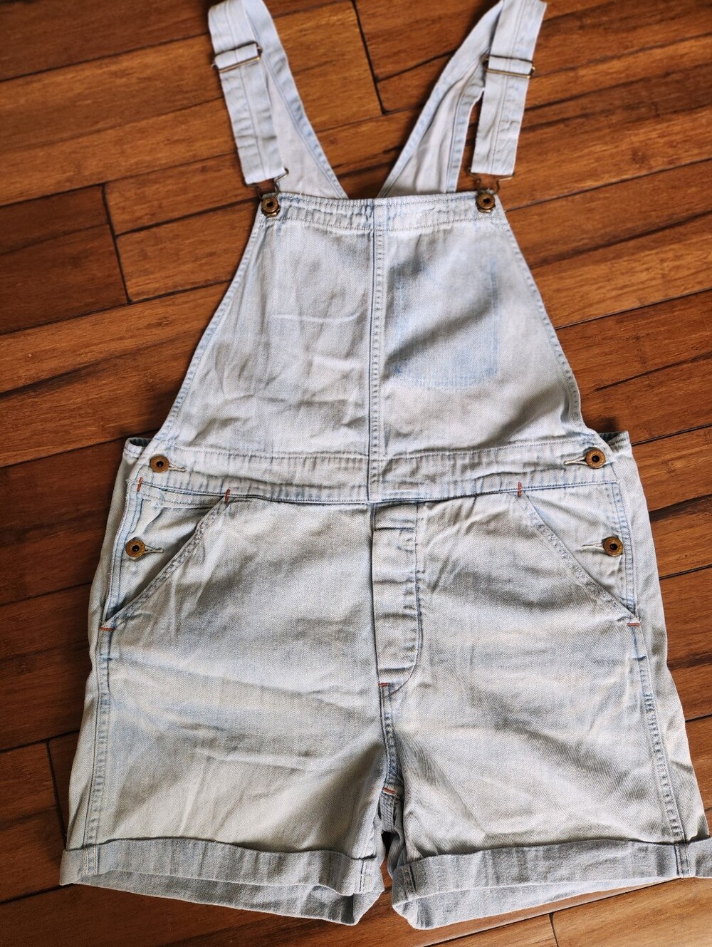 Ralph Lauren Light Wash Denim Short Overalls